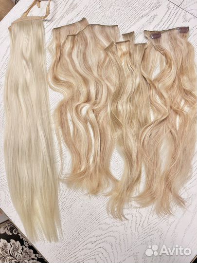 Волосы на заколках