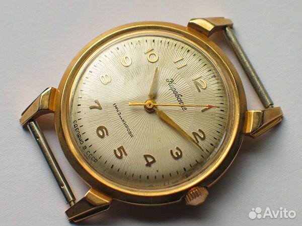 Часы Кировские краб позолота