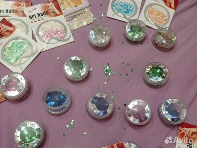 Блестки, украшения для ногтей