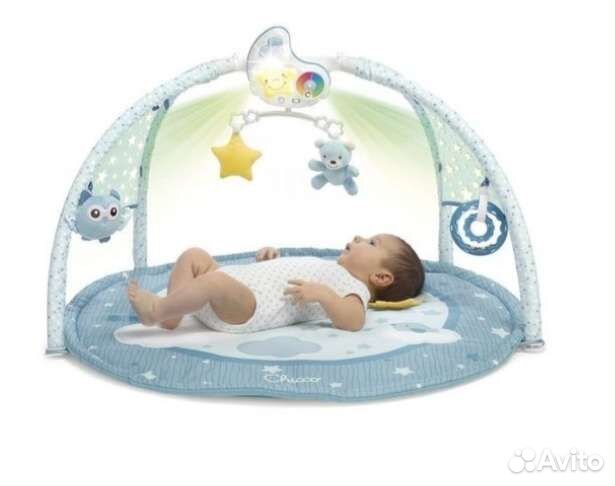 Развивающий коврик дуга Chicco с ночником и музыка