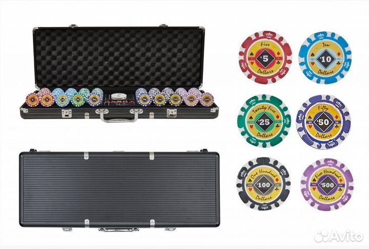 Набор для покера Crown 500 фишек