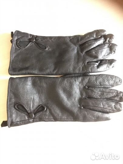 Перчатки женские кожаные