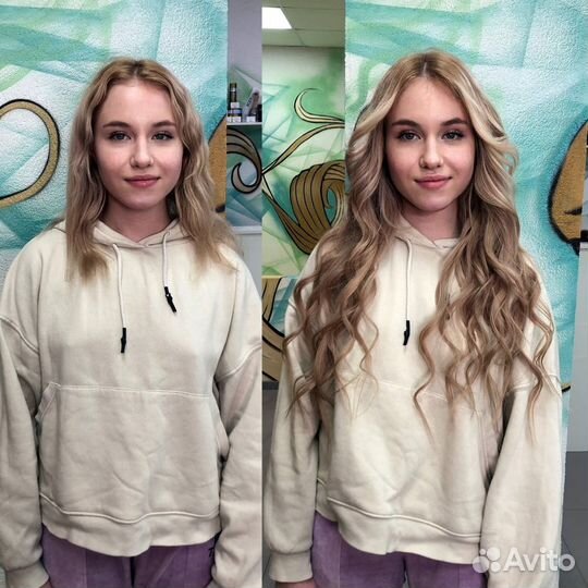 Наращивание волос (волосы + работа. Всё включено)