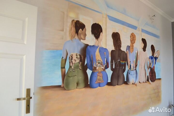 Картины.Роспись по коже.Барельеф