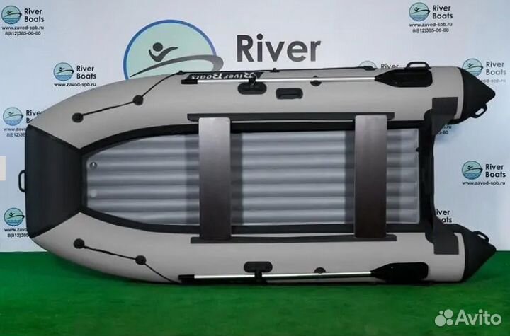 Лодка пвх RiverBoats RB — 350 (нднд) Серо-черная