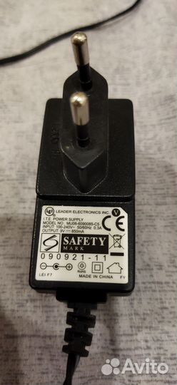 Блок питания 9в850ма