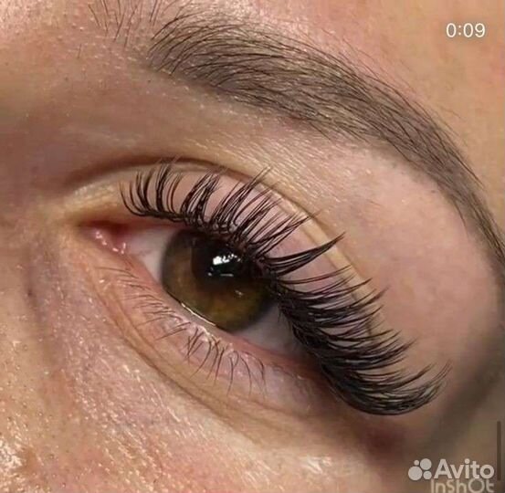 Наращивание ресниц + брови