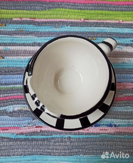 Набор чашка с блюдцем керамика Котики