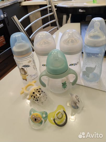 Бутылочки Нук, Авент, поильник и соски