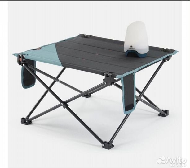 Стол походный складной MH100 низкий серый quechua