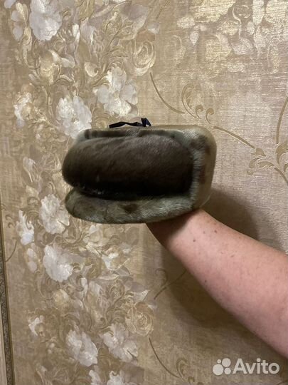 Меховая шапка с отворотом, мужская, 52-60 размер