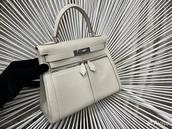 Сумка Hermes Kelly 28 Lakis Craie
