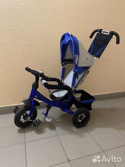 Детский трехколесный велосипед коляска