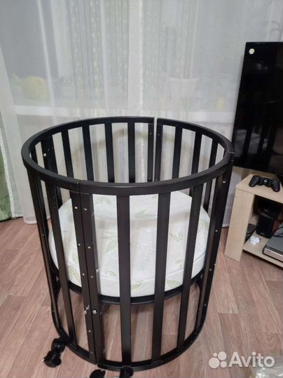 Детская кроватка трансформер круглая