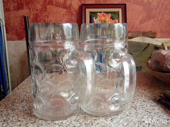 Кружка пивная 1 литр по риску