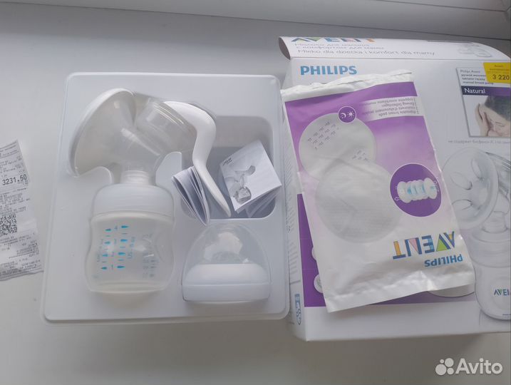 Молокоотсос avent ручной philips
