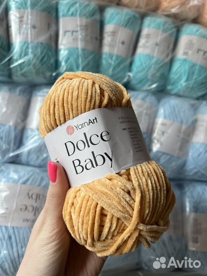 Пряжа yarnart dolce baby плюшевая пряжа