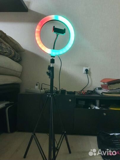 Двухсторонняя кольцевая RGB цветная LED лампа