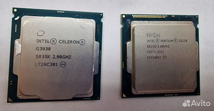Процессор Intel pentium G3220 и celeron G3930