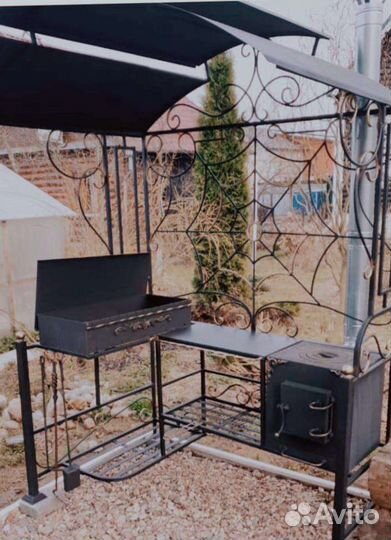 Мангал с крышей