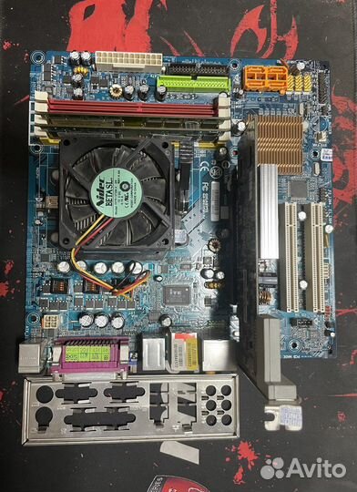 Материнская плата с процессором, озу и видеокартой