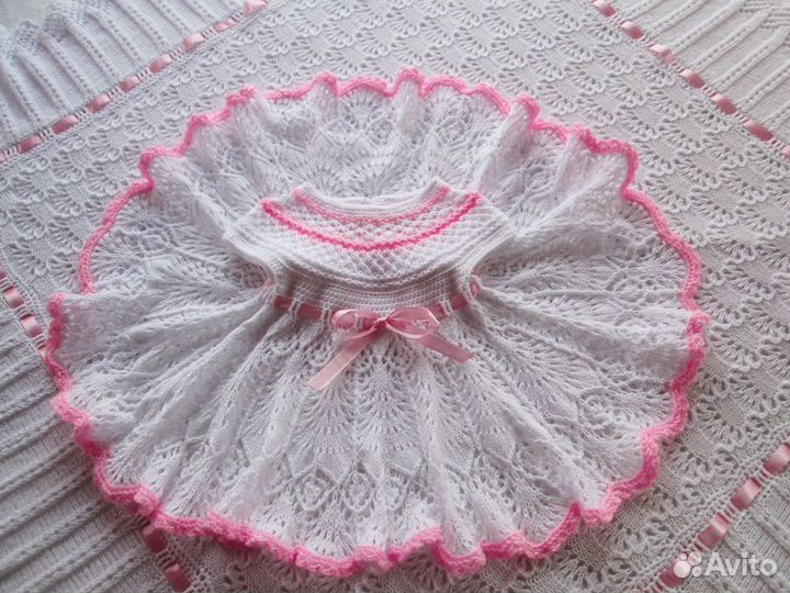 Комплект для новорожденной для крещения (новый)