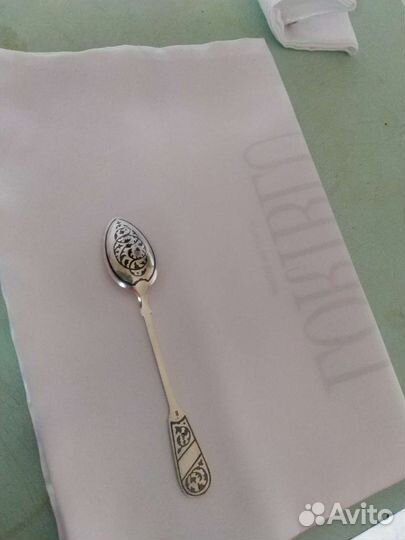Ложка серебро 875 чернение