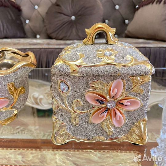 Ваза конфетница цветное стекло