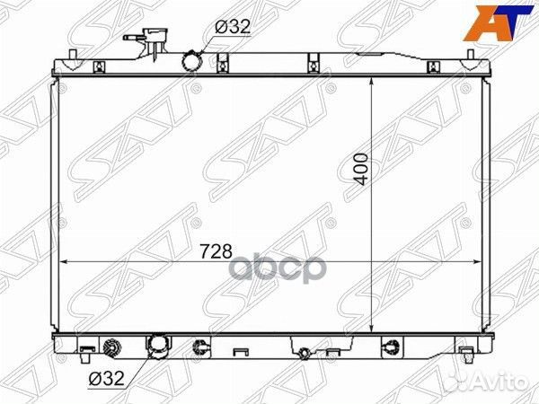 Радиатор Honda CR-V 06-12 HD0004-07 Sat
