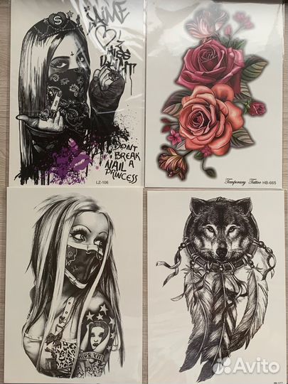 Переводные тату флэш набором
