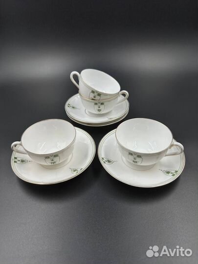 Антикварные кофейные пары. Германия, KPM