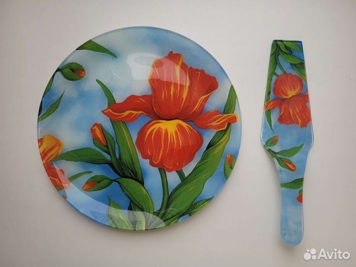 Набор для торта: тарелка и лопатка