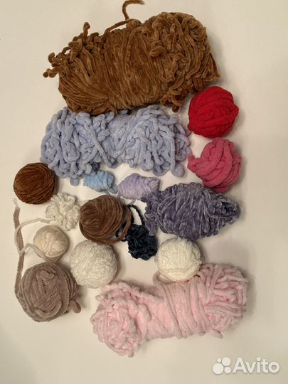 Пряжа для вязания пакетом, остатки