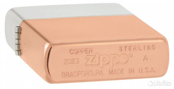 Зажигалка Zippo - Bimetal / Sterling silver lid