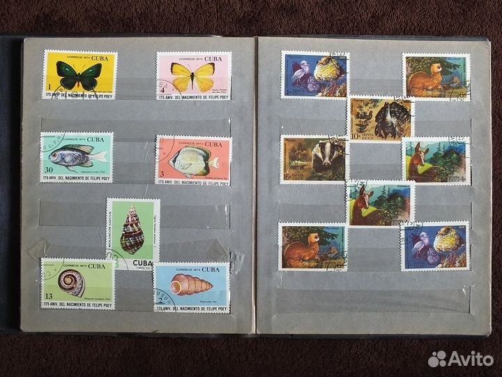 Коллекция марок в альбоме 60-70х годов