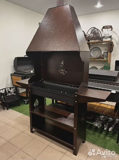 Мангал с крышей для беседки