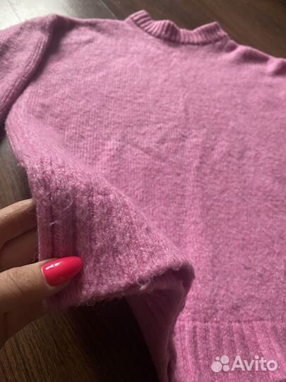 Розовый свитер oversize xs-s-m