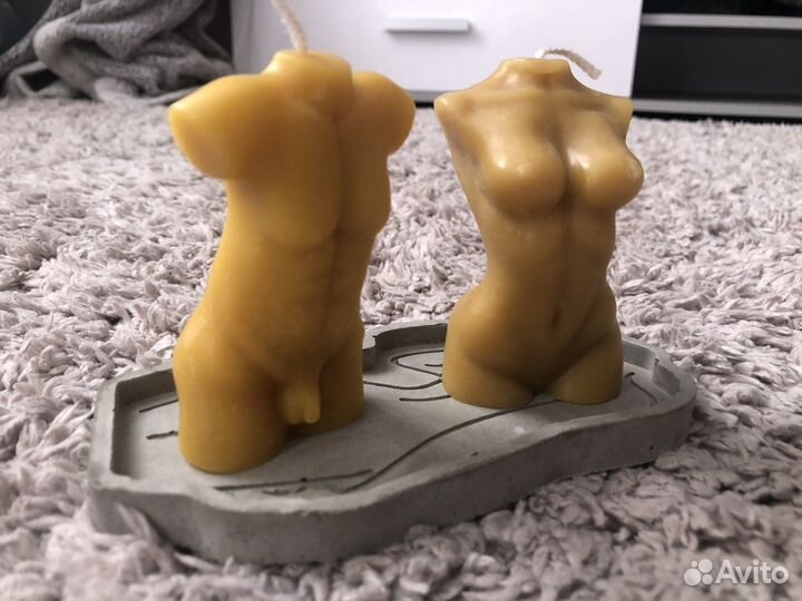 Набор ручной работы свечи на подставке