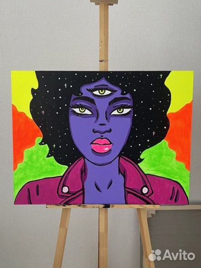 Картина акрилом на холсте 60х80