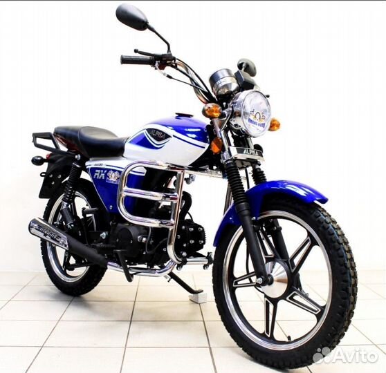 Крыло переднее на мопед Альфа RX синее