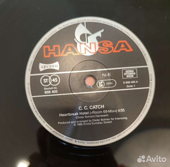 C.C.Catch 1986 - 2 оригинальных макси-сингла Hansa