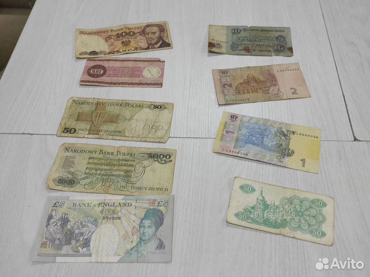 Банкноты СССР, Польша, Британия, Болгария и др