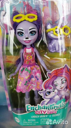 Enchantimals кукла кошка, попугай, хаски