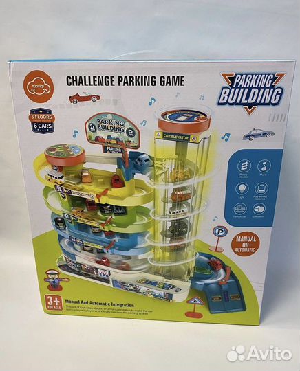 Парковка «Город», 6 машинок, лифт, свет и звук