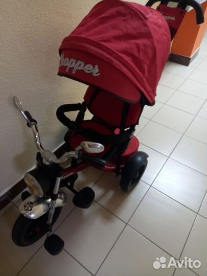 Коляска велосипед с родительской ручкой