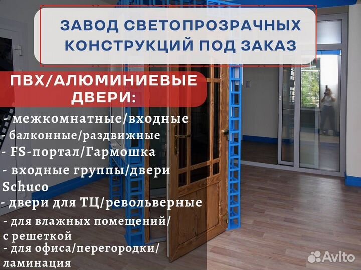 Пластиковые двери, цветной профиль