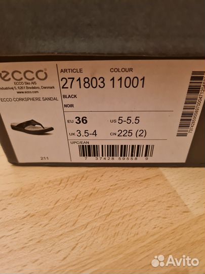 Шлепки ecco новые
