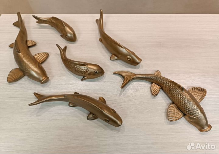 Рыбы декорация на стену. Бронзовые