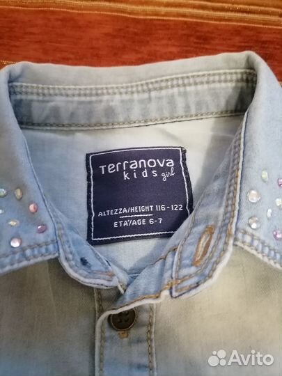 Джинсовая рубашка для девочки