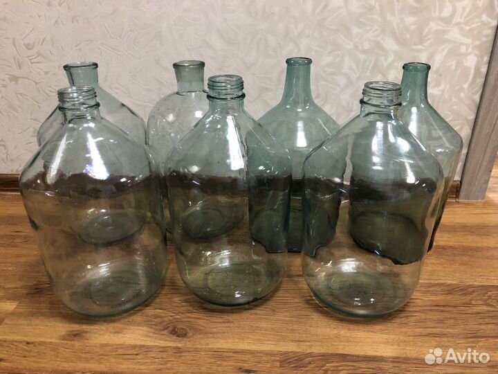 Бутыль 10 литров стеклянная